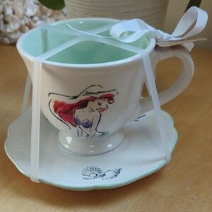 Disney Rae Dunn The Little Mermaid Ariel Princess Teacup And saucer Set New